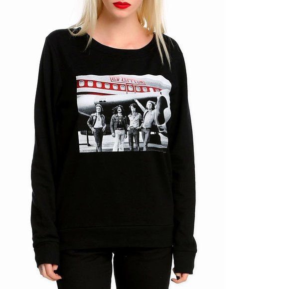 Led Zeppelin Plane Logo metal rock Official Pullover L NWT - Picture 2 of 4